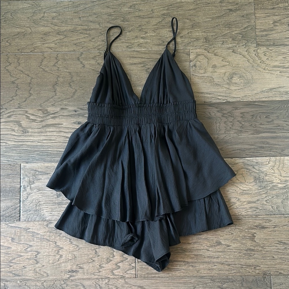 American Threads Black Romper